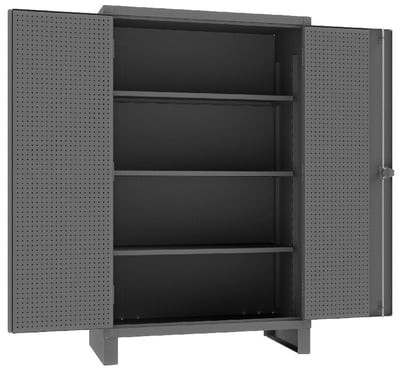 Extra Heavy Duty Cabinet With Pegboard Doors & Shelves - HHDCP244878-3S95