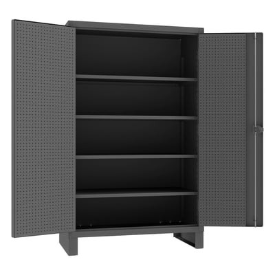Extra Heavy Duty Cabinet With Pegboard Doors & Shelves - HHDCP244878-4S95