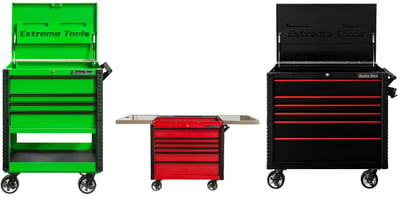 Extreme Tools® Ex Series 33" & 41" Tool Carts - HEX4106TCS-ORBK