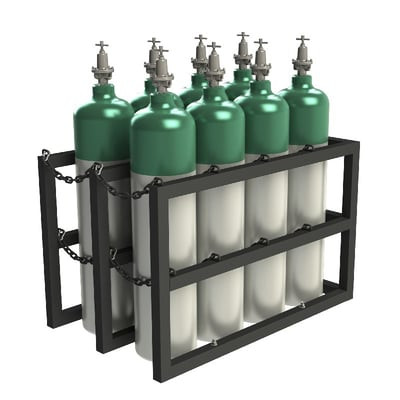 Gas Cylinder Racks - HGCRV-304830-08T