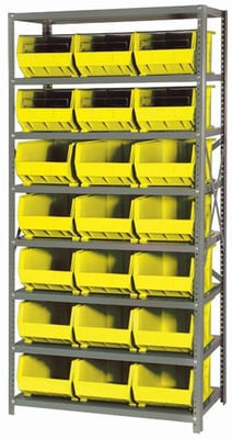 Giant Open Hopper Bin Storage System - HQSBU-255-Y