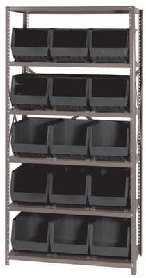 Giant Open Hopper Bin Storage System - HQSBU-260-BK