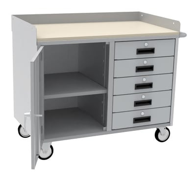 Heavy Duty Mobile Cabinet Workbenches - HLPC-42-5
