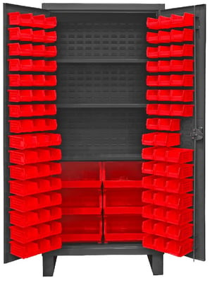 Heavy Duty Storage Cabinets With Hook-On Bins - HHDC36-102-3S1795