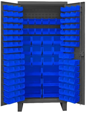 Heavy Duty Storage Cabinets With Hook-On Bins - HHDC36-126-5295