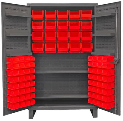 Heavy Duty Storage Cabinets With Hook-On Bins - HHDC48-84-2S6D1795