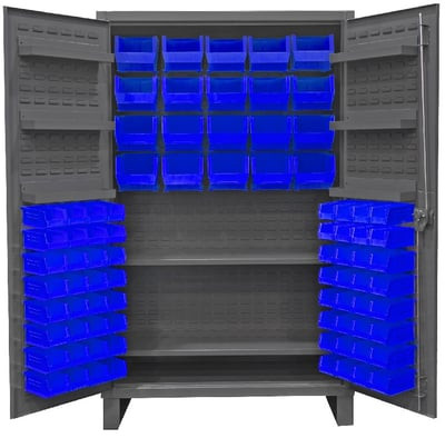 Heavy Duty Storage Cabinets With Hook-On Bins - HHDC48-84-2S6D5295