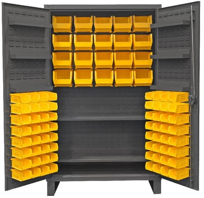 Heavy Duty Storage Cabinets With Hook-On Bins - HHDC48-84-2S6D95
