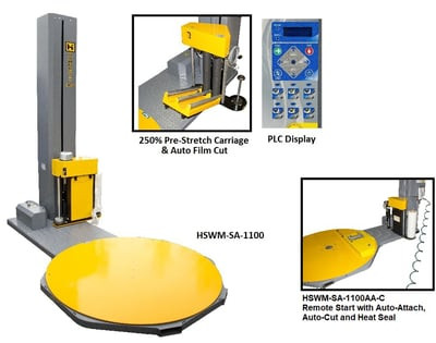 Heavy Use Low-Profile Semi-Auto & Automatic Stretch Wrap Machines - HSWM-SA-1100AA-C