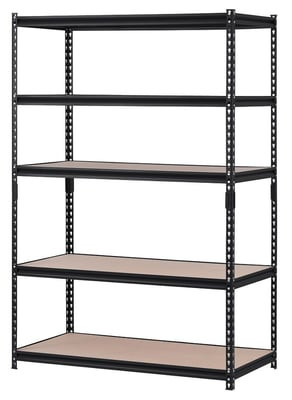 Heavy-Duty Steel Shelving - HUR245P-BLK
