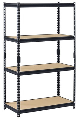 Heavy-Duty Steel Shelving - HUR364P-BLK