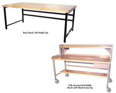 Heavy-Duty Tubular Framework Double Stringer Work Benches - HDSB3043126
