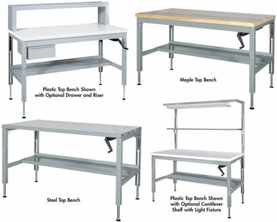 Hydraulic Ergonomic Benches - HHB-4830-W