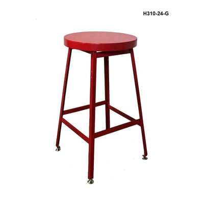 Industrial Shop Stools - Steel Seat - H310-14-S