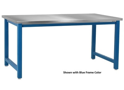 Kennedy Series Workbench W/Stainless Steel Top - HKN3672-WH