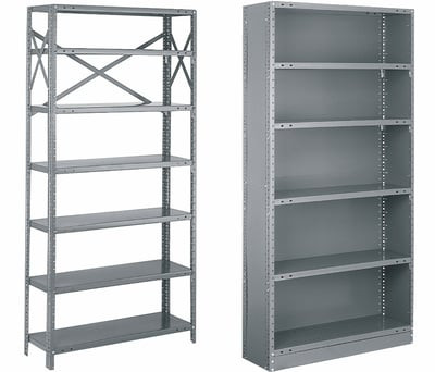 Klip-It™ Industrial Steel Shelving - Light Duty - HOSK-85-2436-5-20