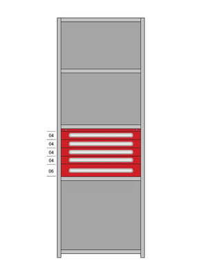 Modular Drawers For 36" Wide Lyon Industrial Clip Shelving - HDDJ115006