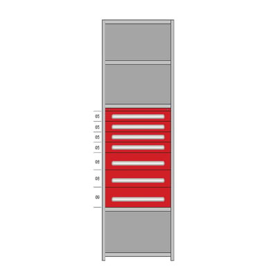 Modular Drawers For 36" Wide Lyon Industrial Clip Shelving - HDDJ115025