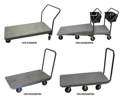 Nesting And Non-Nesting Flatbed Carts - HFB-N2448PW