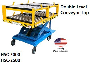 Pony Express Heavy-Duty Motorized Scissor-Lift Carts - HSC-2500-24