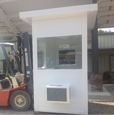 Quickship Guardbooth With Thru-Wall Hvac - HQSGB68GY-HVAC