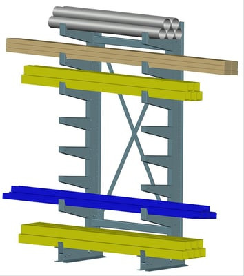 Quiktree® Light-Medium Duty Cantilever Racks - HQT501S72