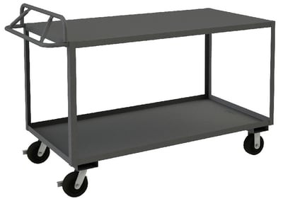 Rolling Stock Cart With Ergonomic Handle - HRSCE-2448-2-3.6K-TLD-95