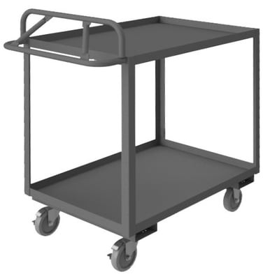 Rolling Stock Cart With Ergonomic Handle - HRSCE-2448-2-95
