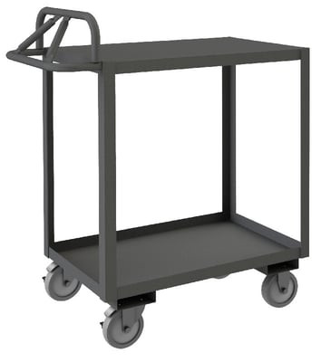 Rolling Stock Cart With Ergonomic Handle - HRSCE-2448-2-TLD-95