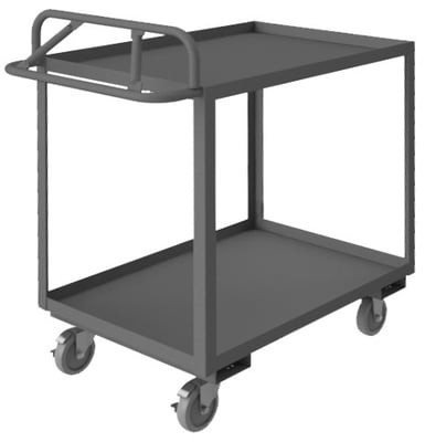 Rolling Stock Cart With Ergonomic Handle - HRSCE-3048-2-95