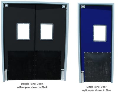 Ruff Tuff 2 Single & Double Panel Industrial Doors - HRT28496D-GRAY