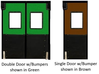 Ruff Tuff V-Cam Single & Double Panel Heavy-Duty Industrial Doors - HRTV4884D-BUMP-GREEN