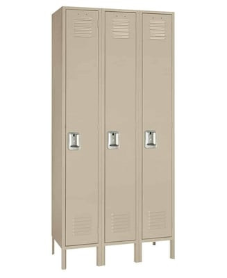 Single Tier Steel Lockers - H50323-PUTTY