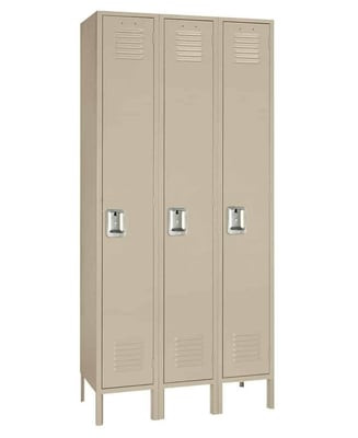 Single Tier Steel Lockers - H50623-PUTTY