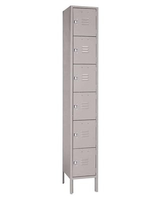 Six Tier Steel Lockers - H5342-GRAY