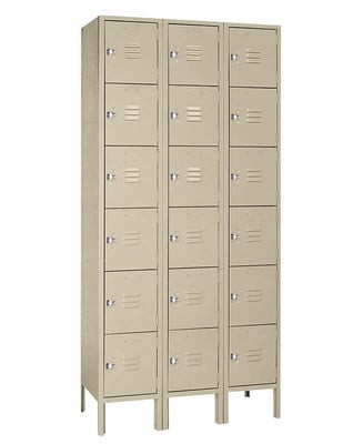 Six Tier Steel Lockers - H53623SU-PUTTY