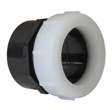 ABS DWV Trap Adapter W/ Plastic Nut (HUB x SJ)