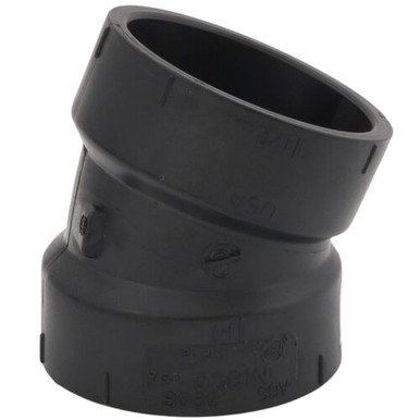 ABS DWV 22-1/2 Elbow (HUB x HUB)
