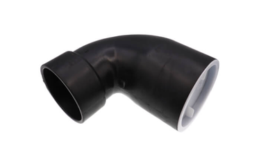 ABS DWV 90 Reducing Closet Street Elbow W/ Test Cap (HUB x SPG)
