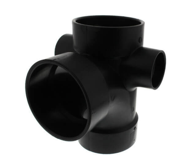 ABS DWV Sanitary Tee W/ R&L Side Inlet (ALL HUB)