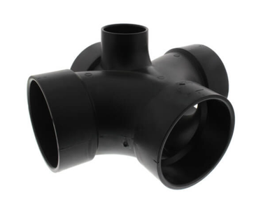 ABS DWV Double Sanitary Tee W/ Side Inlet (ALL HUB)