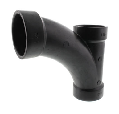 ABS DWV Reducing Combination Wye & 1/8 Bend (HUB x HUB x HUB)