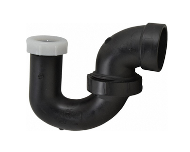 ABS DWV LA Pattern P-Trap W/ Union J& Plastic Nut (HUB x SJ)