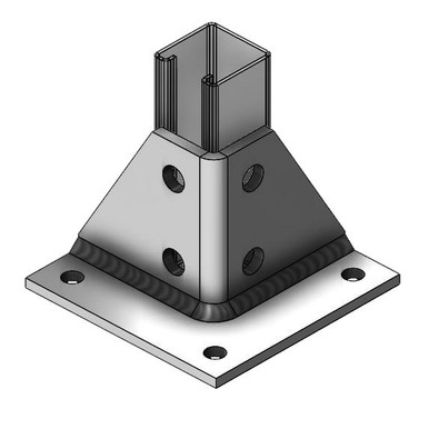 Fig. 9088PB Post Base for 1-5/8" x 1-5/8" Strut