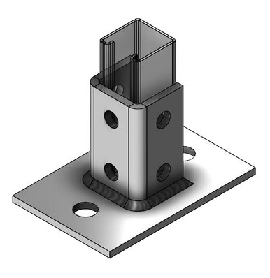 Fig. 9089PB Post Base for 1-5/8" x 1-5/8" Strut