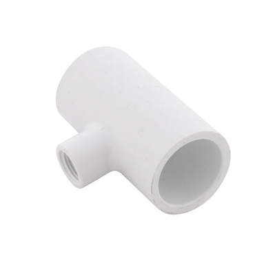 Schedule 40 PVC Reducing Tee (SOC x SOC x FIPT)