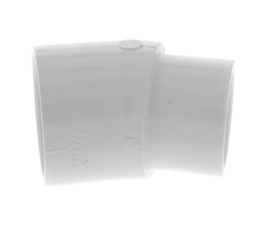 Schedule 40 PVC 22-1/2 Street Elbow (SPIG x SOC)