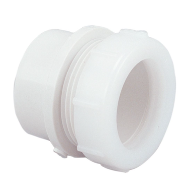 PVC DWV Trap Adapter-Male w/Plastic Nut & Washer (SPG x SLIP)
