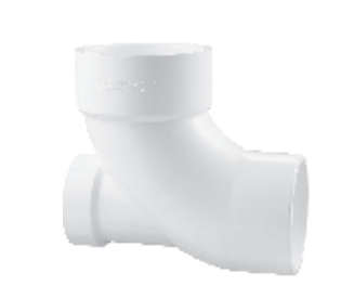 PVC DWV 1/4 Bend Street w/Low Heel Inlet 3x3x2" (H x S x H)