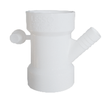 PVC DWV Dishwasher Wye 1-1/2" x 1-1/2" x 1/2" (H x H x Hose Barb)